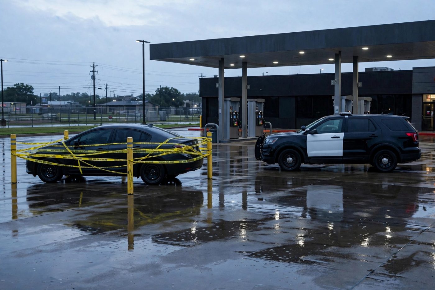 Arlington, Texas: Park Row Drive मा गोली लागेका व्यक्ति गाडी चलाएर Fort Worth पुग्छन् र QuikTrip बाहिर मृत्यु हुन्छ