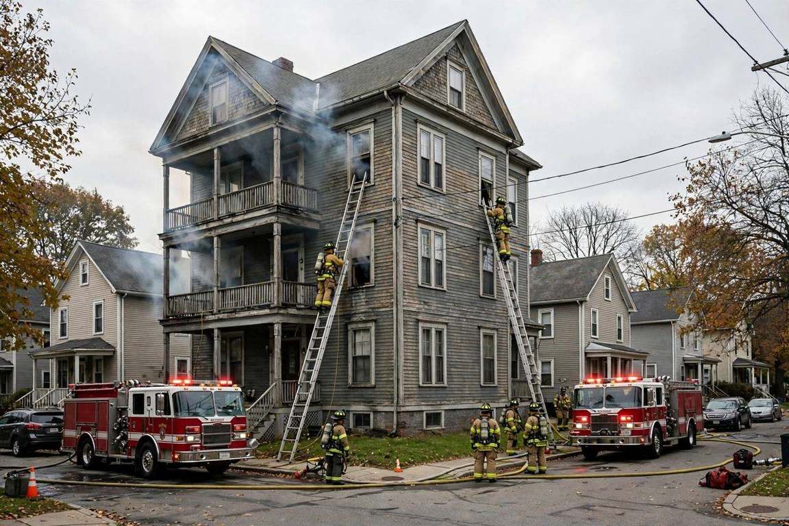 Brockton, Massachusetts: cinco personas rescatadas de un incendio de cinco alarmas en Spring Street, 11 trasladadas a hospitales