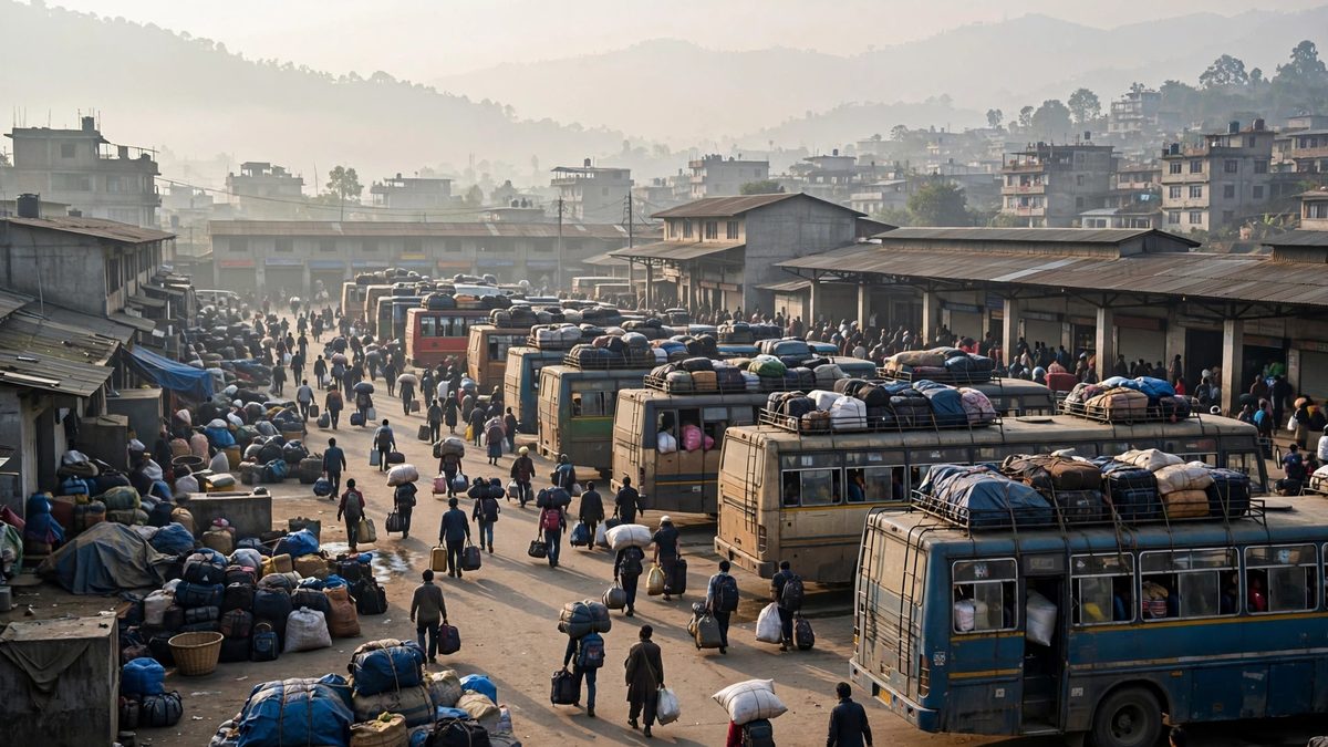 Exode de Dashain : 207 000 personnes quittent Katmandou alors que le pic approche