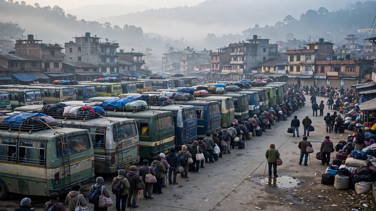 दशैं यात्रा: Kathmandu New Bus Park मा बिहानैदेखि लाइन