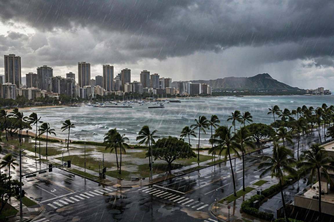 Honolulu, Hawái: vigilancia de inundaciones para todas las islas mientras los restos de Olana traen de 2 a 8 pulgadas de lluvia de martes a jueves