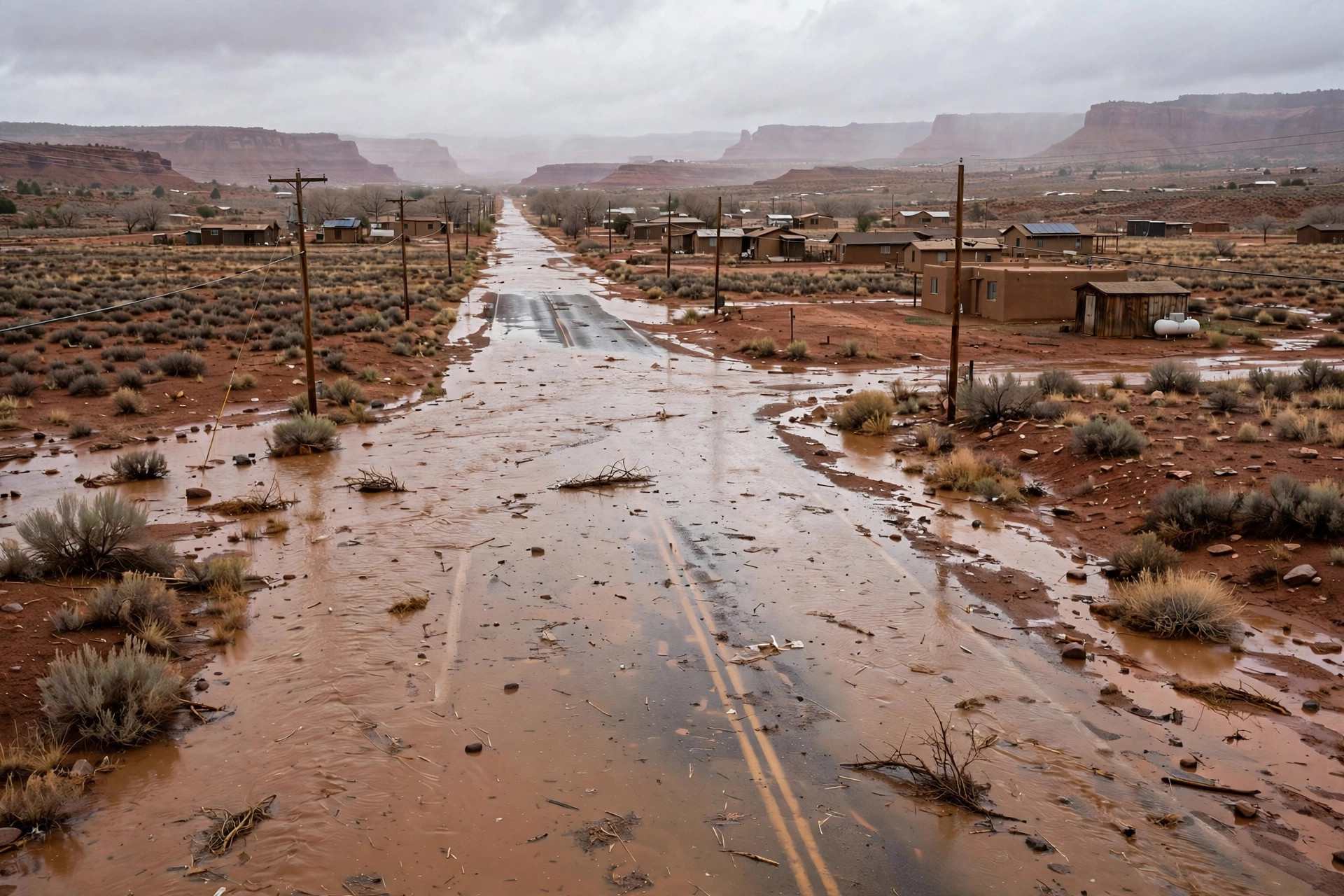 La tribu hopi déclare l'urgence alors que les inondations endommagent des maisons dans le nord de l'Arizona et que le Moenkopi Wash atteint un niveau record