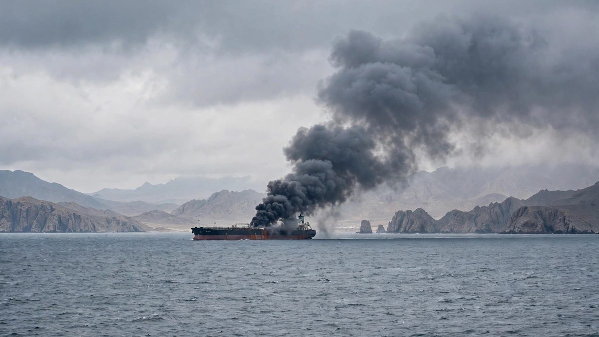 L'Iran embrase un superpétrolier quelques heures après une frappe américaine contre le blocus