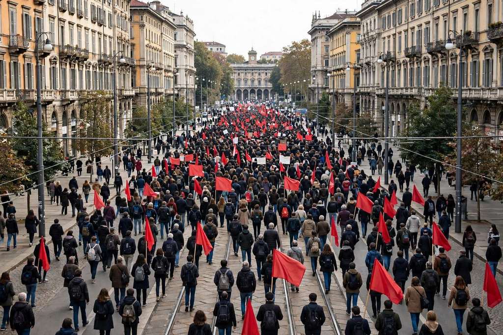 Grève générale en Italie : des manifestations dans plus de 50 villes contre le coût de la vie