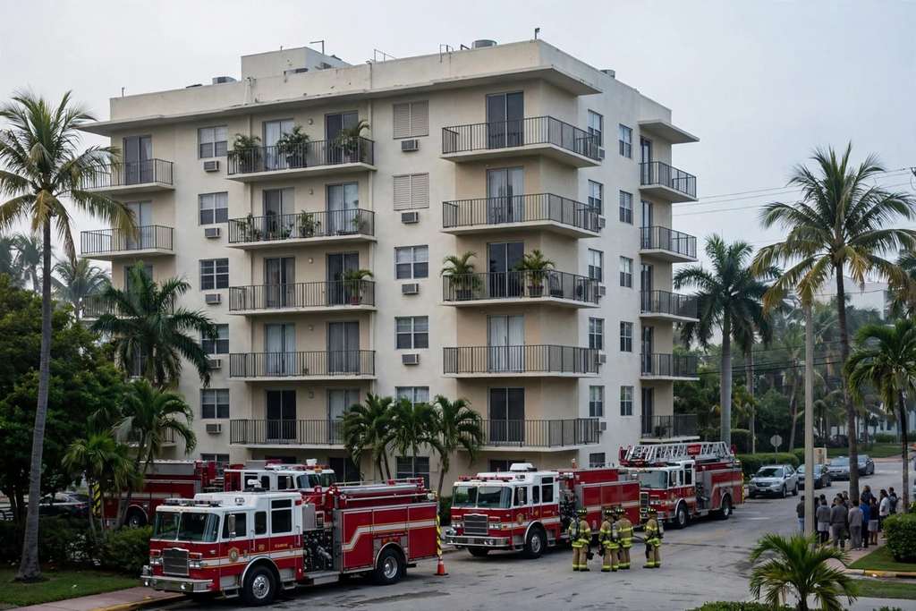 Miami, Florida: Fire at Blue Lakes Apartments in Flagami Sends Two to Hospital, Displaces at Least 15