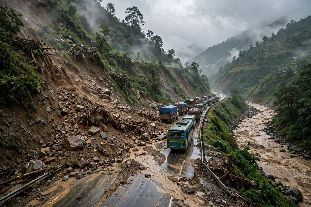 Nepal Roads Blocked: Landslides Shut Prithvi and BP Highways