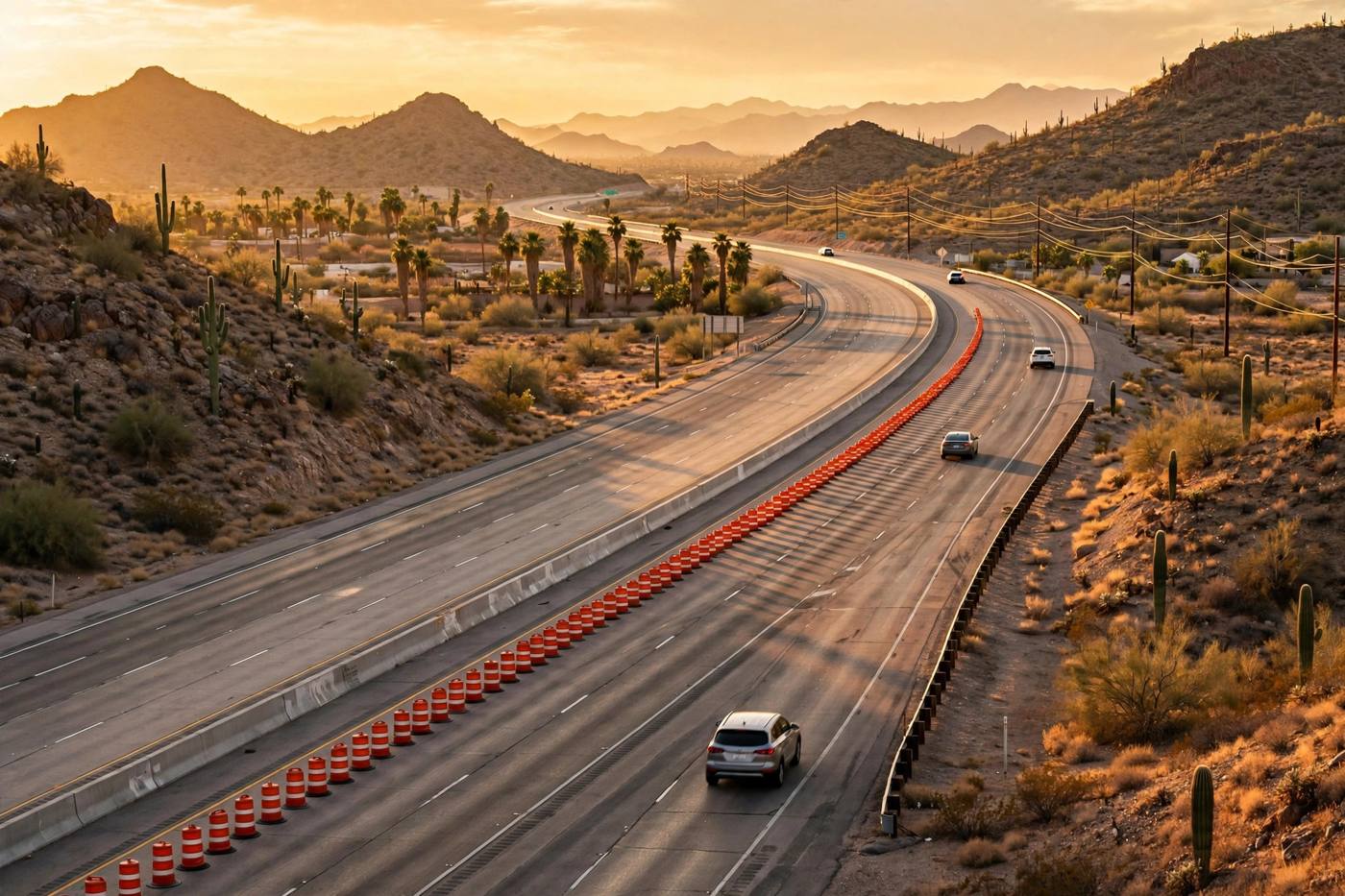 Phoenix, Arizona : les fermetures d'autoroutes du week-end touchent la SR 51, la Loop 202, la Loop 101, la Loop 303 et la SR 347 a partir de vendredi soir