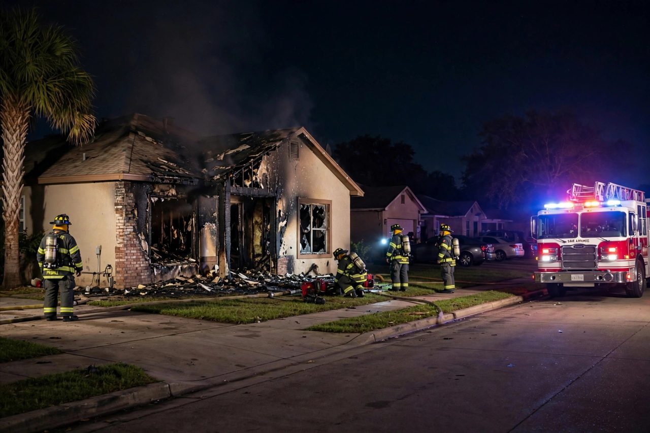 San Antonio, Texas House Fire on Blakeley Drive Leaves One Dead, One in Hospital