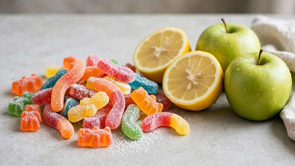 Why Sour Candy Hits in Waves: Three Acids Running on Three Clocks